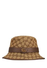 Cappello Bucket "gg" In Tela Di Cotone