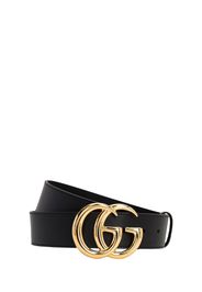 40mm Shiny Gg Buckle Leather Belt