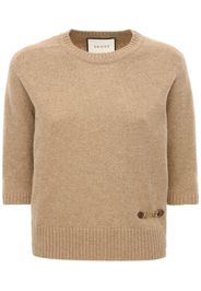 Top In Maglia Di Cashmere Con Morsetto