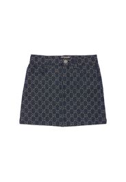 Gg Jacquard Organic Denim Skirt