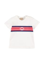 T-shirt In Jersey Di Cotone Con Logo