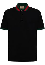 Stretch Cotton Blend Polo Shirt W/ Web