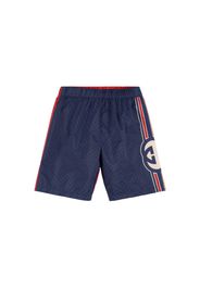 Gg Logo Nylon Swim Shorts