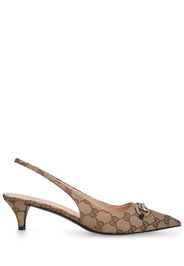 45mm Gg Canvas Slingback Pumps