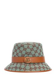 Cappello Bucket In Tela Di Misto Cotone Logo Gg