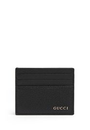 Porta Carte Di Credito Gucci Script In Pelle