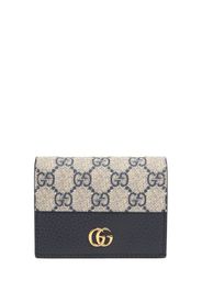 Gg Marmont Canvas Card Case Wallet