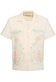 Camicia Kantha In Cotone Con Ricami