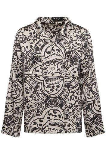 Printed Woven Long Sleeve Shirt