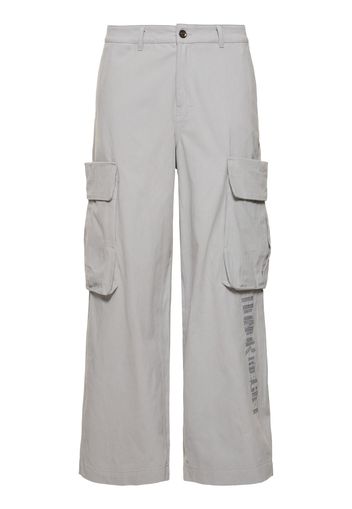 A-spring Wide Leg Cargo Pants