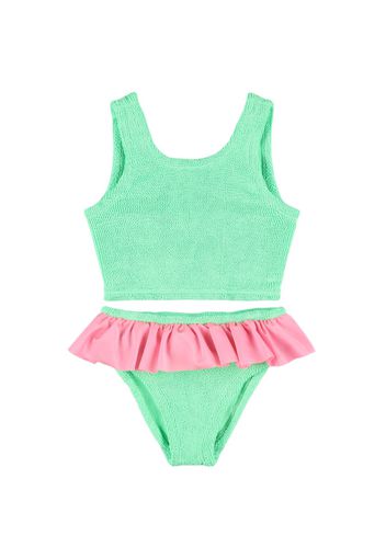 Seersucker Bikini Set W/ Ruffles