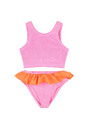 Seersucker Bikini Set W/ Ruffles