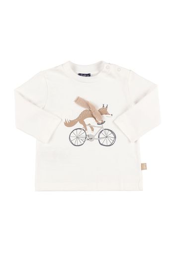 Fox Printed Cotton Jersey T-shirt