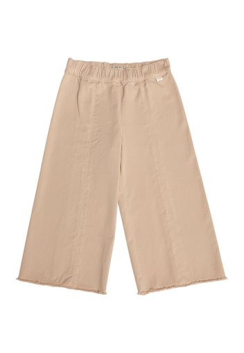 Pantaloni Larghi In Gabardina Di Cotone