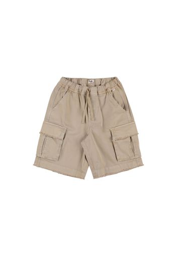 Shorts Cargo In Gabardina Di Cotone