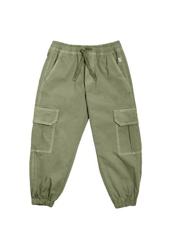 Pantaloni Cargo In Popeline Di Cotone