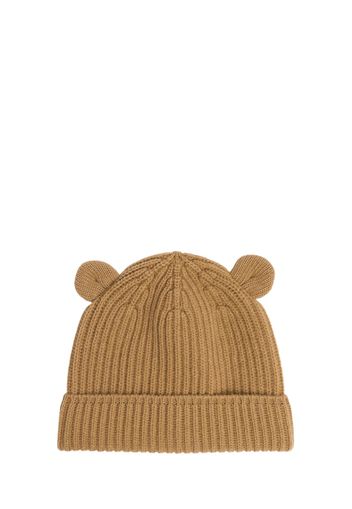 Cappello Beanie In Maglia Di Lana / Orecchie