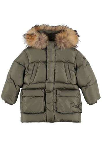 Parka Imbottito In Nylon Con Cappuccio