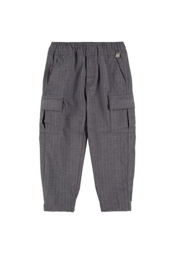 Pantaloni In Misto Viscosa Gessata