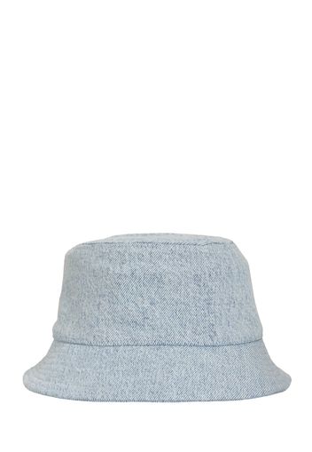 Cappello Bucket In Denim Di Cotone Con Logo