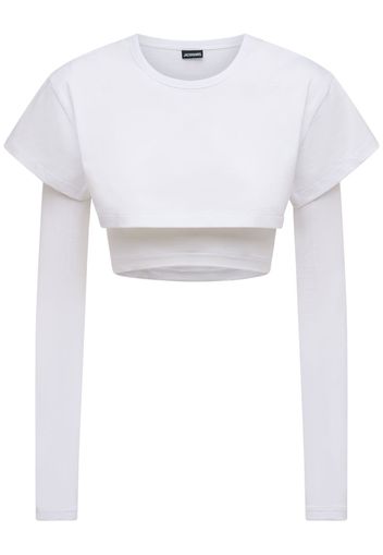 Top Le Double T-shirt In Jersey Di Cotone