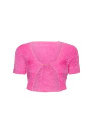 Crop Top La Maille Neve In Maglia