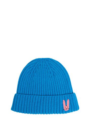 Cappello Beanie In Maglia Di Misto Lana Con Ricami