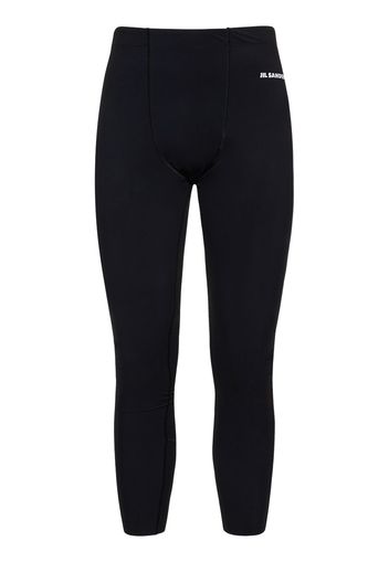 Leggings Plus In Techno Jersey Con Logo