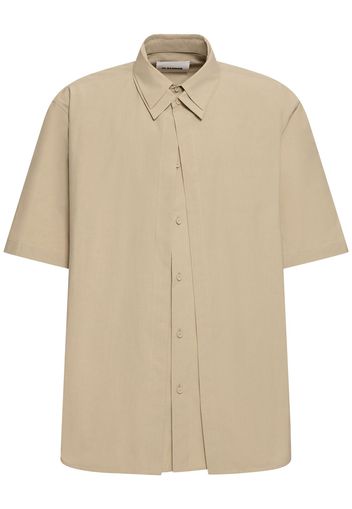 Boxy Fit Short Sleeve Cotton Shirt