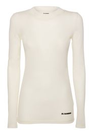 Top In Jersey Di Misto Lana Con Logo