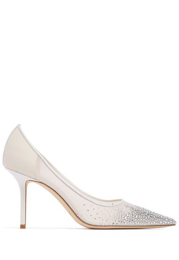 85mm Love Embellished Tulle Pumps