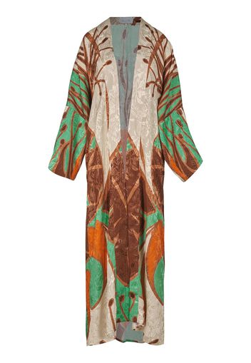 Vestito Kimono Tropical Pea Jacquard