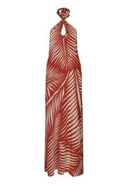 Printed Silk Crepe Long Dress