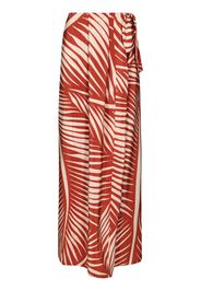 Printed Silk Long Wrap Skirt