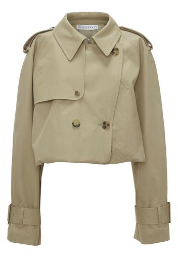 Trench Cropped In Twill Di Cotone