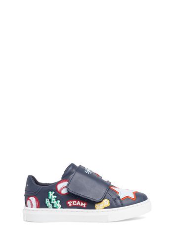 Sneakers In Pelle Con Strap