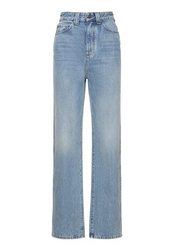 Jeans Dritti Albi In Denim Di Cotone