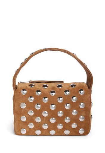 Small Elena Studded Suede Shoulder Bag