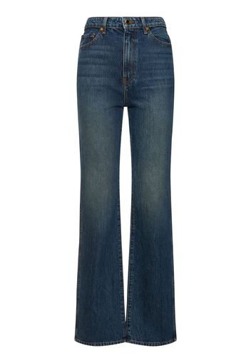 Jeans Dritti Danielle Vita Alta In Denim