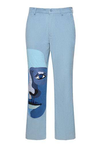 Pantaloni Blue Face In Millerighe