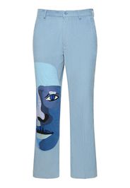 Pantaloni Blue Face In Millerighe