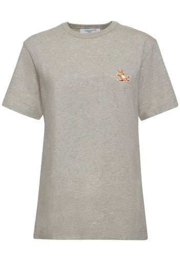 T-shirt Chillax Fox In Cotone Con Patch