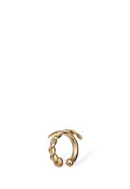 Gucci engraved-logo hoop earrings - Argento