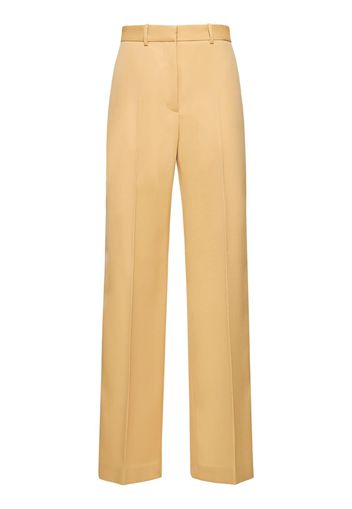 Pantaloni Larghi In Twill Di Lana