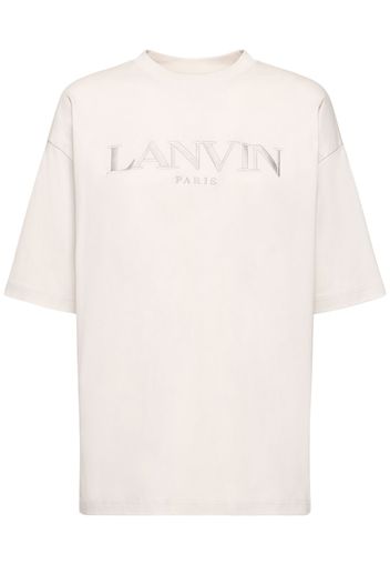 T-shirt Oversize In Jersey Con Ricamo Logo