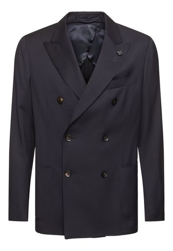 Blazer Doppiopetto In Lana Fine