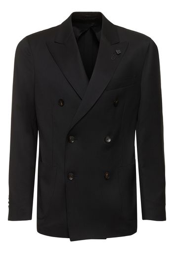 Blazer Doppiopetto In Lana Fine