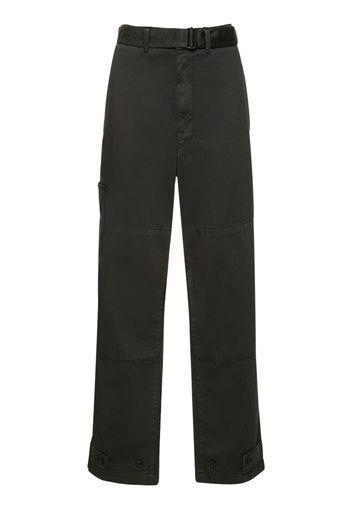 Pantaloni Military In Cotone Con Pinces