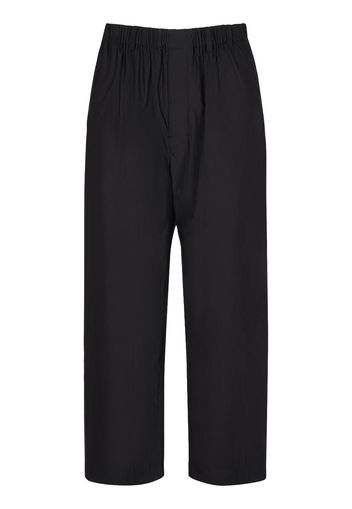 Pantaloni Loose Fit In Cotone E Seta Stretch