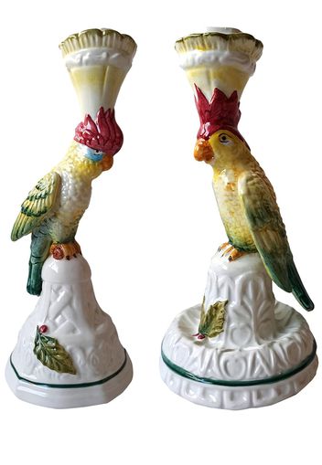 Set Di 2 Porta Candele Parrot